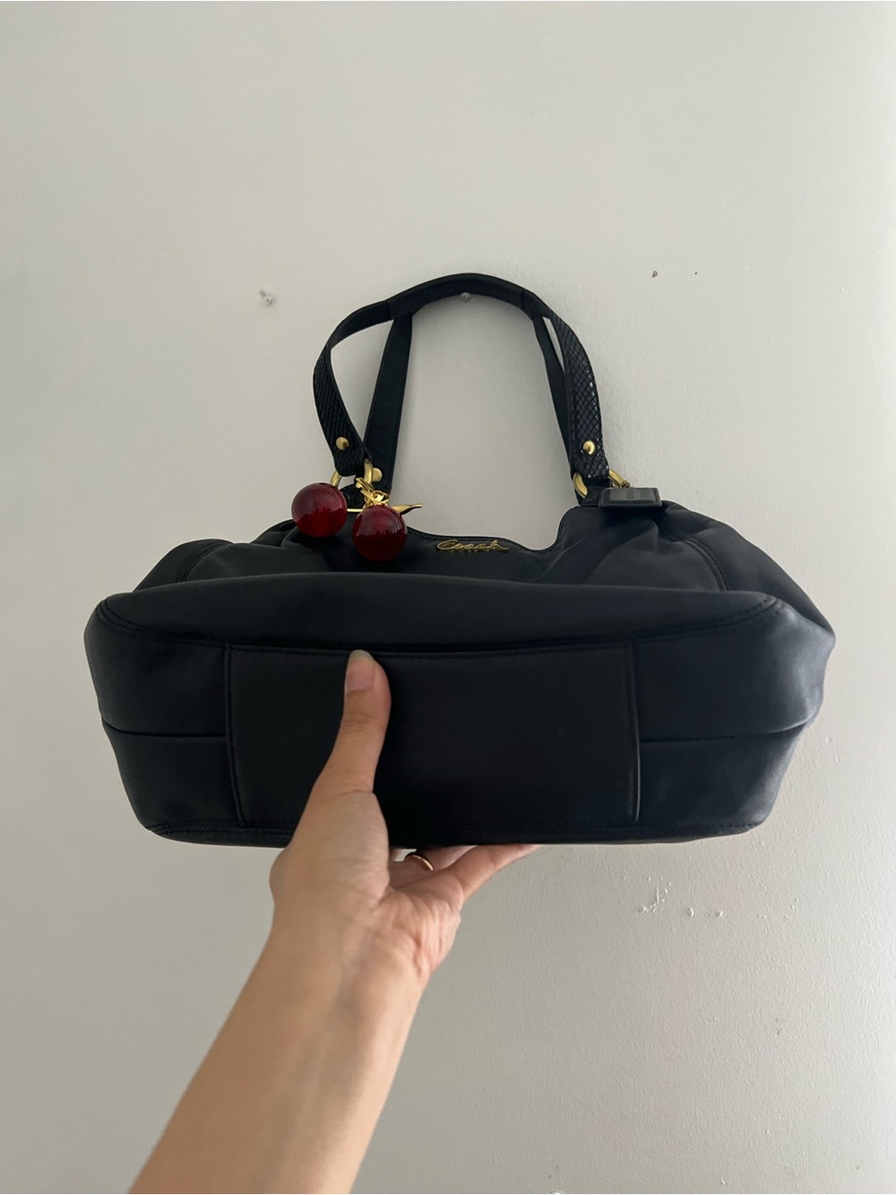 Coach Black Leather Tote - Picture 11 of 11